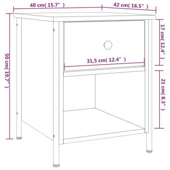 Nachttisch Sonoma-Eiche 40x42x50 cm Holzwerkstoff