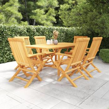 ARDEBO.de - 7-tlg. Garten-Essgruppe Massivholz Teak