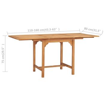 7-tlg. Garten-Essgruppe Massivholz Teak