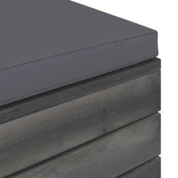 2-tlg. Garten-Sofagarnitur aus Paletten mit Kissen Kiefernholz