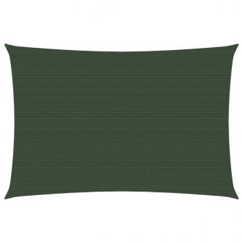 ARDEBO.de - Sonnensegel 160 g/m² Dunkelgrün 3,5x4,5 m HDPE