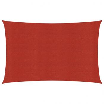 ARDEBO.de - Sonnensegel 160 g/m² Rot 3,5x5 m HDPE