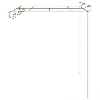 Garten-Pergola Antik-Braun 3x3x2,5 m Eisen 