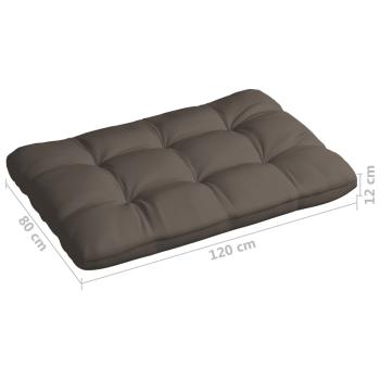 Palettenkissen 3-tlg. Taupe Stoff