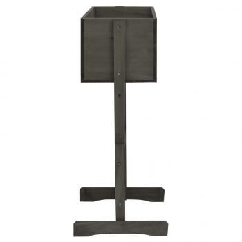 Garten-Spalier mit Blumenkasten Grau 45x30x74 cm Tannenholz