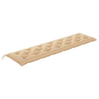 ARDEBO.de - Gartenbank-Auflage Beige 200x50x7 cm Oxford-Gewebe