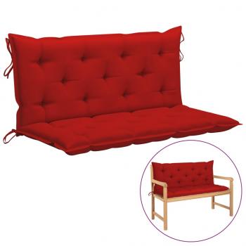 ARDEBO.de - Gartenbank-Auflagen 2 Stk. Rot 120x50x7 cm Oxford-Gewebe