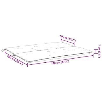Gartenbank-Auflagen 2 Stk. Rot 120x50x7 cm Oxford-Gewebe