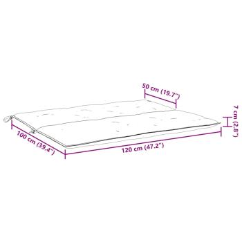 Gartenbank-Auflagen 2 Stk. Blau 120x50x7 cm Oxford-Gewebe