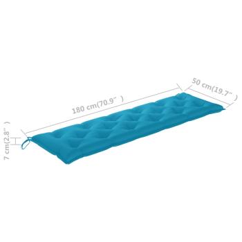 Gartenbank-Auflagen 2 Stk. Hellblau 180x50x7 cm Oxford-Gewebe
