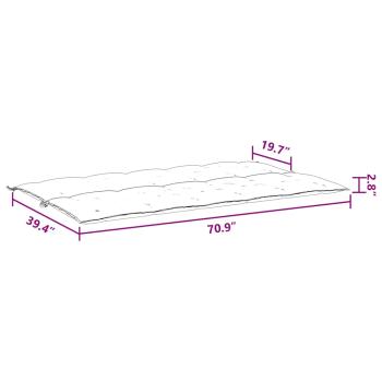 Gartenbank-Auflagen 2 Stk. Weinrot 180x50x7 cm Oxford-Gewebe