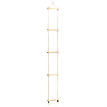 ARDEBO.de - Kinder-Strickleiter Massivholz und PE 30x168 cm 
