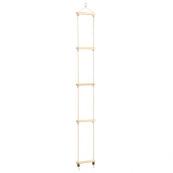 ARDEBO.de - Kinder-Strickleiter Massivholz und PE 30x168 cm