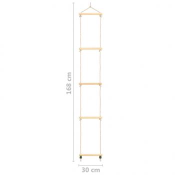 Kinder-Strickleiter Massivholz und PE 30x168 cm 