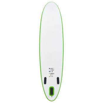 SUP-Board-Set Aufblasbar Grün und Weiß