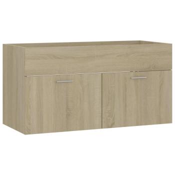 ARDEBO.de - 2-tlg. Badmöbel-Set Sonoma-Eiche Holzwerkstoff