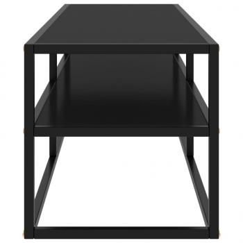 TV-Schrank Schwarz mit Schwarzem Hartglas 120x40x40 cm