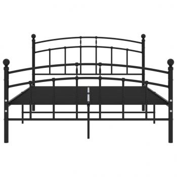 Bettgestell Schwarz Metall 200x200 cm