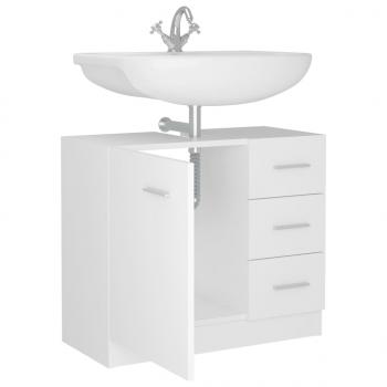 Waschbeckenunterschrank Weiß 63x30x54 cm Holzwerkstoff