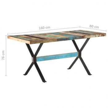 Esstisch 160x80x76 cm Altholz Massiv 