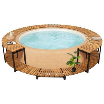 ARDEBO.de - Whirlpool-Verkleidung 273x53 cm Akazie Massivholz