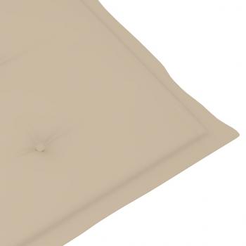 Gartenstuhlauflagen für Hochlehner 6Stk. Beige 120x50x3cm Stoff