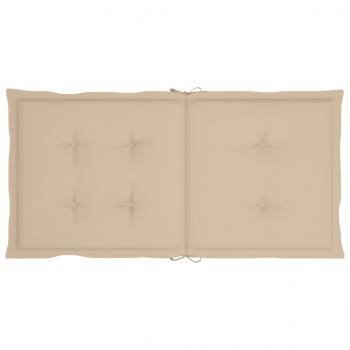 Gartenstuhlauflagen für Niedriglehner 6 Stk. Beige 100x50x3 cm