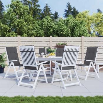 ARDEBO.de - Gartenstuhlauflagen für Hochlehner 6 Stk. Anthrazit 120x50x3 cm