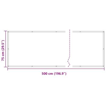 Balkon-Sichtschutz Anthrazit 75x500 cm Oxford-Gewebe