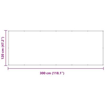Balkon-Sichtschutz Anthrazit 120x300 cm Oxford-Gewebe