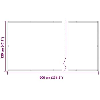 Balkon-Sichtschutz Anthrazit 120x600 cm Oxford-Gewebe