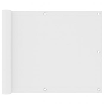 ARDEBO.de - Balkon-Sichtschutz Weiß 75x500 cm Oxford-Gewebe