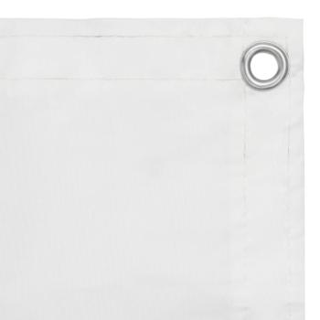 Balkon-Sichtschutz Weiß 75x600 cm Oxford-Gewebe
