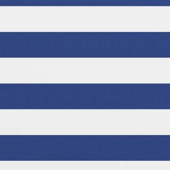 Balkon-Sichtschutz Weiß und Blau 120x600 cm Oxford-Gewebe