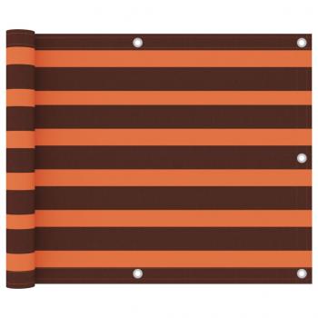 ARDEBO.de - Balkon-Sichtschutz Orange und Braun 75x300 cm Oxford-Gewebe