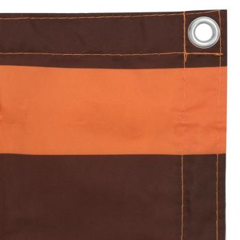 Balkon-Sichtschutz Orange und Braun 75x400 cm Oxford-Gewebe