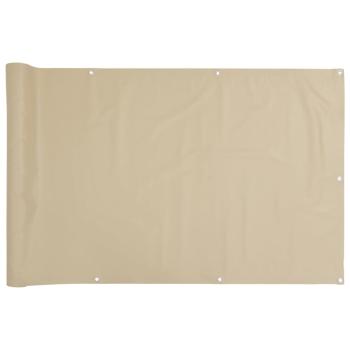 Balkon-Sichtschutz Beige 75x300 cm Oxford-Gewebe