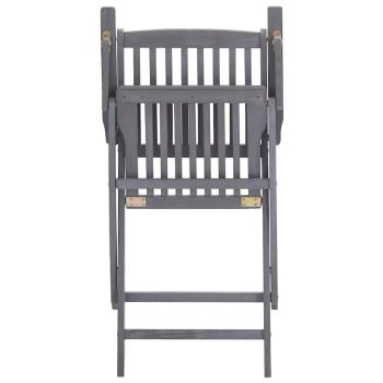 Klappbare Gartenstühle 2 Stk. mit Sitzkissen Massivholz Akazie