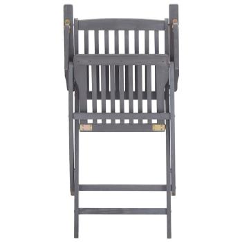 Klappbare Gartenstühle 2 Stk. mit Sitzkissen Massivholz Akazie