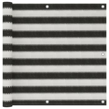 ARDEBO.de - Balkon-Sichtschutz HDPE 90x500 cm Anthrazit und Weiß