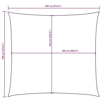 Sonnensegel Oxford-Gewebe Quadratisch 7x7 m Creme