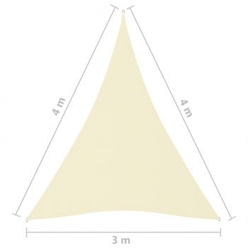 Sonnensegel Oxford-Gewebe Dreieckig 3x4x4 m Creme