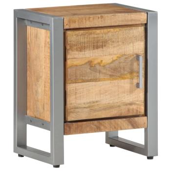 Nachttisch 40x30x50 cm Raues Mangoholz