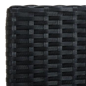 4-tlg. Garten-Lounge-Set mit Auflagen Poly Rattan Schwarz