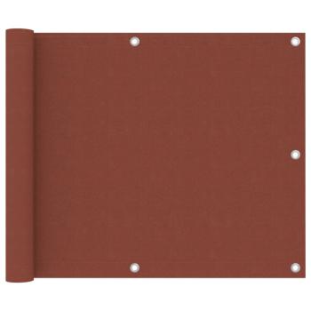 Balkon-Sichtschutz Terracotta-Rot 75x500 cm Oxford-Gewebe