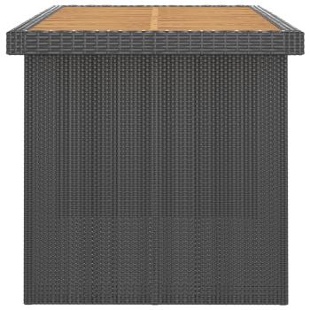 7-tlg. Garten-Essgruppe mit Auflagen Poly Rattan Schwarz