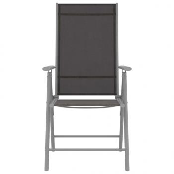 Gartenstühle Klappbar 2 Stk. Textilene Schwarz