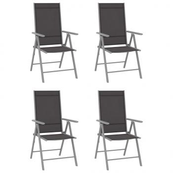 ARDEBO.de - Gartenstühle Klappbar 4 Stk. Textilene Schwarz