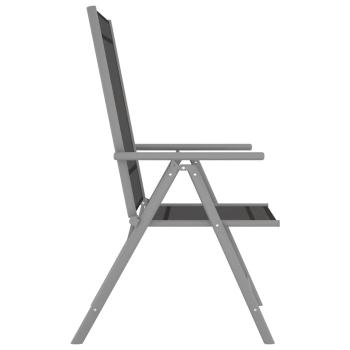 Klappstühle, 4 Stück, Textilene, Schwarz