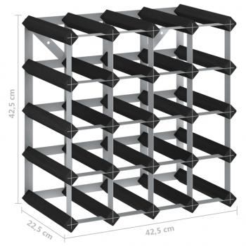Weinregal für 20 Flaschen Schwarz Massivholz Kiefer